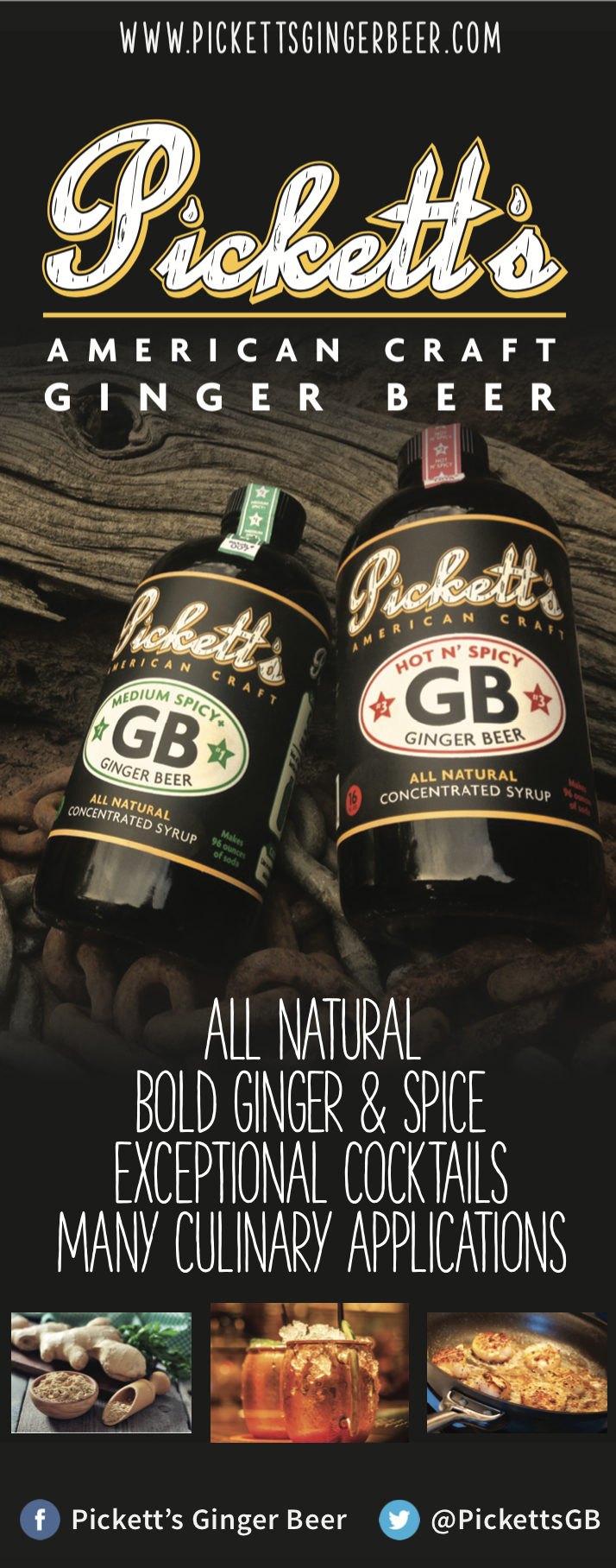 PICKETT’S GINGER BEER WORD & ROGER DENVER GRAPHIC DESIGN / BRANDING