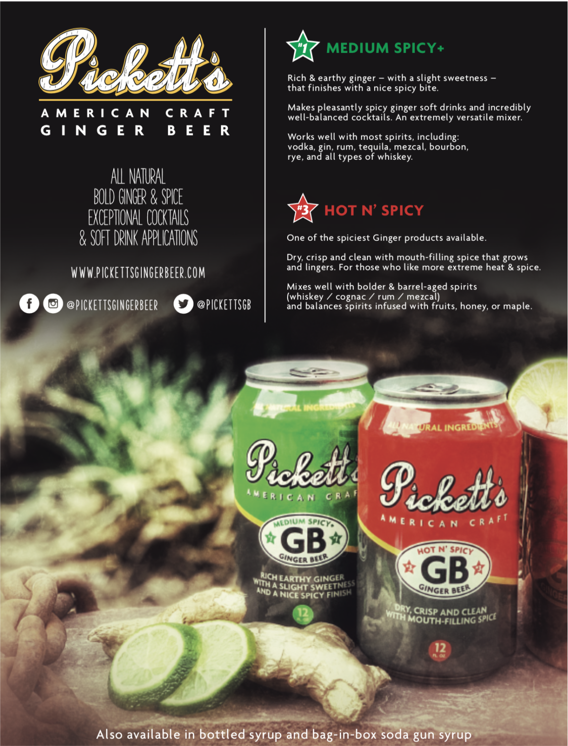 PICKETT’S GINGER BEER WORD & ROGER DENVER GRAPHIC DESIGN / BRANDING